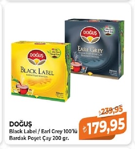 Doğuş Black Label / Earl Grey 100'Lü Bardak Poşet Çay 200 Gr.