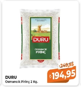 Duru Osmancık Pirinç 2 Kg.