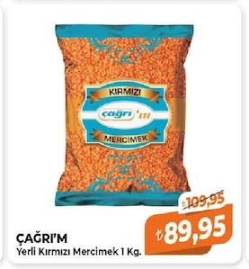 Çağri'Im Yerli Kirmizi Mercimek 1 Kg.