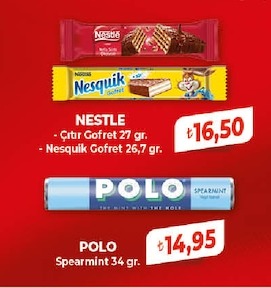 Nestle Çıtır Gofret 27 Gr. Nesquik Gofret 26,7 Gr.