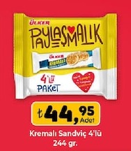 Ülker Paylaşmalık Kremalı Sandviç 4'Lü 244 Gr