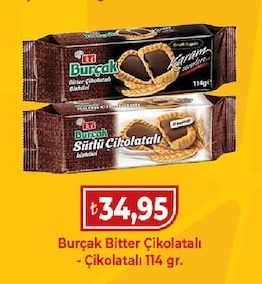 Eti Burçak Bitter Çikolatalı - Çikolatalı 114Gr