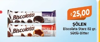Şölen Biscolata Starz 82 Gr. Sütlü-Bitter