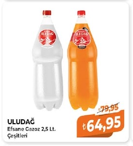 Uludağ Efsane Gazoz 2,5 Lt. Çeşitleri