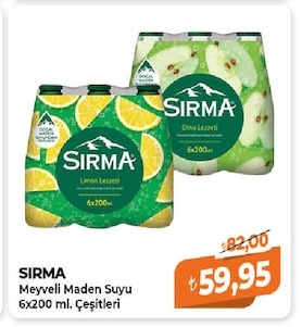 Sırma Meyveli Maden Suyu 6X200 Ml. Çeşitleri