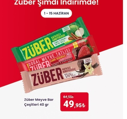 Züber Meyve Bar Çeşitleri 40 Gr