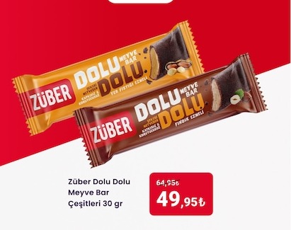 Züber Dolu Dolu Meyve Bar Çeşitleri 30 Gr