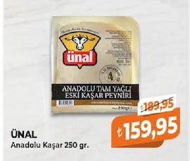 Ünal Anadolu Tam Yağli Eski Kaşar Peyniri 250 Gr.