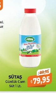 Sütaş Günlük Cam Süt 1 Lt.