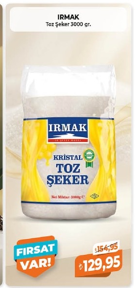 Irmak Toz Şeker 3000 Gr.
