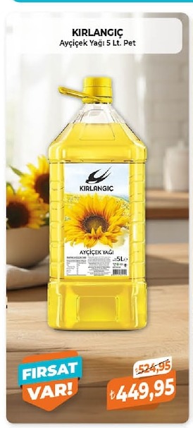 Kirlangic Ayçiçek Yaği 5 Lt. Pet