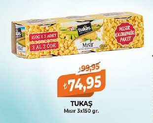 Tukaş Mısır 3X150 Gr.
