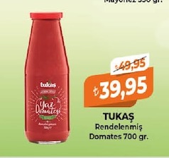 Tukaş Rendelenmiş Domates 700 Gr.