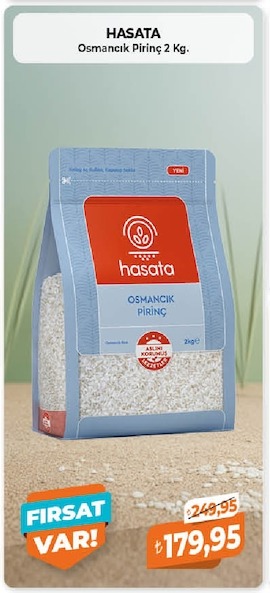 Hasata Osmancık Pirinç 2 Kg