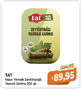 Tat Hazır Yemek Zeytinyağlı Yaprak Sarma 200 Gr.