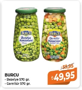 Burcu Bezelye Konservesi 570 Gr. - Garnitür Konservesi 570 Gr.