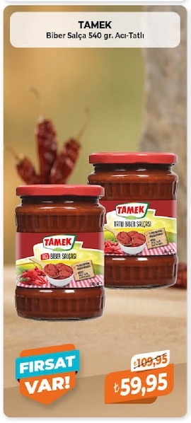 Tamek Tatlı Biber Salçası 540G
