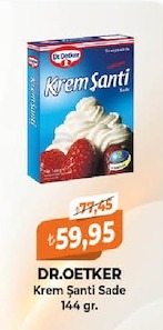 Dr. Oetker Krem Şanti Sade 144 Gr.