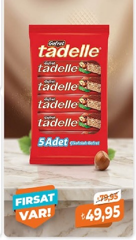 Gofret Tádelle Çikolatalı Gofret 5 Adet