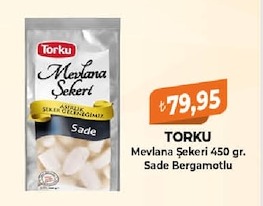 Torku Mevlana Şekeri 450 Gr. Sade Bergamotlu