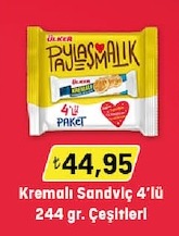 Ülker Paylaşmalik Kremalı Sandvic 4 Lü 244 Gr Çeşitleri