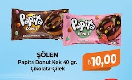 Şölen Papita Donut Kek 40 Gr Çikolata-Çilek