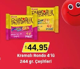 Ülker Kremalı Rondo 4'Lü 244 Gr. Çeşitleri