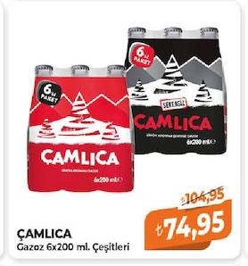 Camlica Gazoz 6X200 Ml Çesitleri