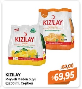 Kızılay Meyveli Maden Suyu 6X200 Ml Çeşitleri