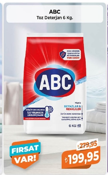 Abc Toz Deterjan 6 Kg.