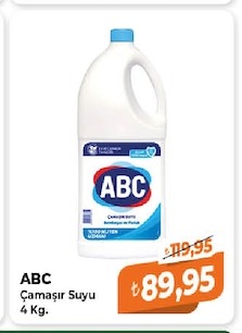 Abc Çamaşır Suyu 4 Kg.