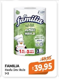 Familia Natural Jumbo Havlu 3 Rulo