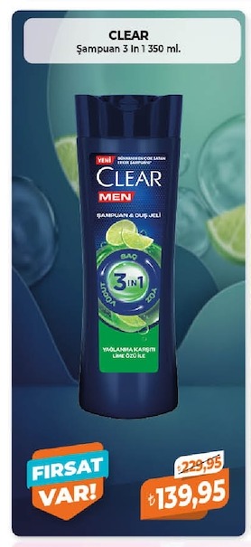 Clear Sampuan 3 In 1 350Ml
