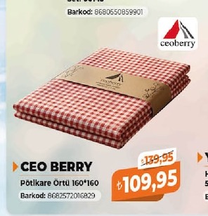 Ceo Berry Pötikare Örtü 160*160