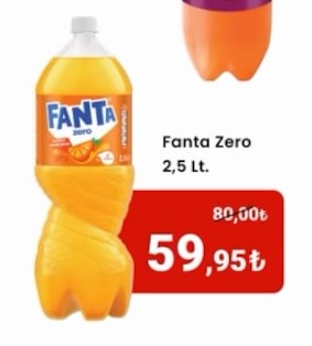 Fanta Zero 2,5 Lt.
