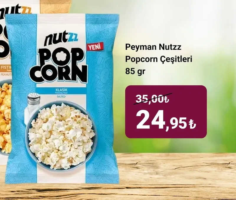 Peyman Nutzz Popcorn Çeşitleri 85 Gr
