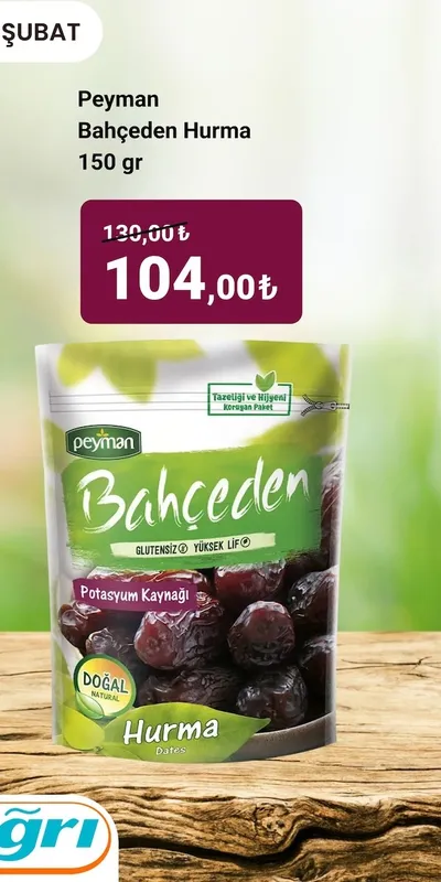 Peyman Bahçeden Hurma 150 Gr