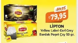 Lipton Yellow Label-Earl Grey Bardak Poşet Çay 50 Gr.