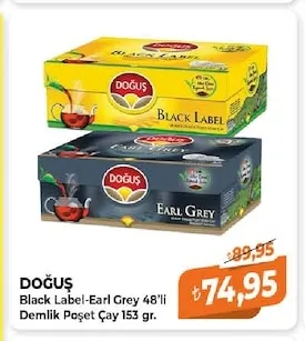 Doğuş Black Label-Earl Grey 48'Li Demlik Poşet Çay 153 Gr.
