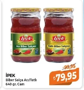 İpek Biber Salça Acı/Tatlı 640 Gr. Cam