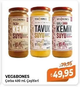 Veg&Bones Çorba 480 Ml. Çeşitleri