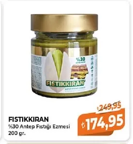 Fi̇Stikkiran %30 Antep Fıstığı Ezmesi 200 Gr.