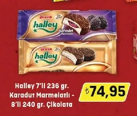 Halley 7'Li 236 Gr. Karadut Marmelatlı - 8'Li 240 Gr. Çikolata