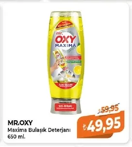 Mr.Oxy Maxima Bulaşık Deterjanı 650 Ml.