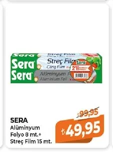 Sera Alüminyum Folyo 8 Mt.+ Streç Film 15 Mt.