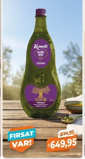 Komi̇Li̇ Naturel Sızma Zeytinyağı 2 Lt.