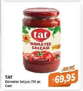 Tat Domates Salçası 710 Gr. Cam