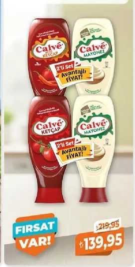 Calvé Ketçap Mayonez 2'Li Set