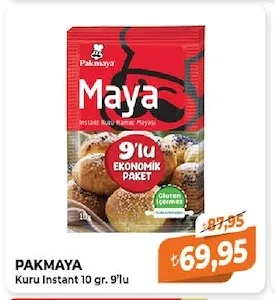 Pakmaya Kuru Instant 10 Gr. 9'Lu