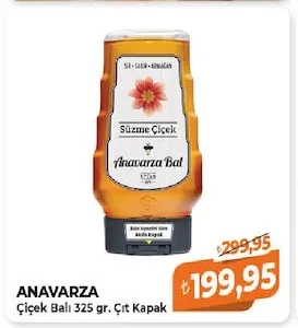 Anavarza Çiçek Balı 325 Gr. Çıt Kapak